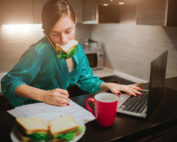 woman working stress