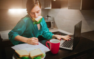 woman working stress