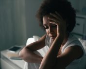 woman with stress and insomnia