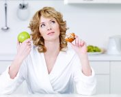 woman avoid food temptation